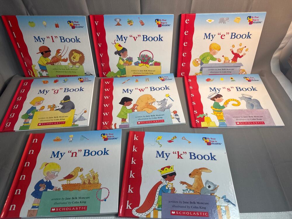 Scholastic LETTERS books LOT 8 - letters L E W G K V S N